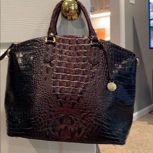 Authentic large BRAHMIN purse pretty brass accents